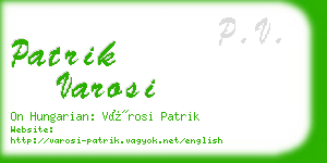 patrik varosi business card